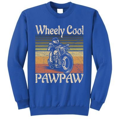 Wheely Cool Biker Pawpaw Motorcycle Grandpa Vintage Gift Tall Sweatshirt