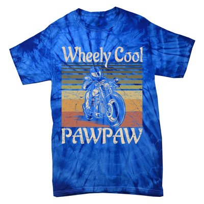 Wheely Cool Biker Pawpaw Motorcycle Grandpa Vintage Gift Tie-Dye T-Shirt