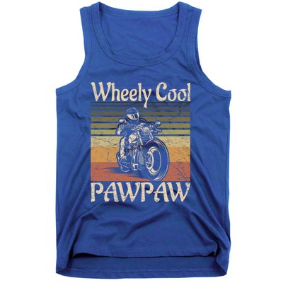 Wheely Cool Biker Pawpaw Motorcycle Grandpa Vintage Gift Tank Top