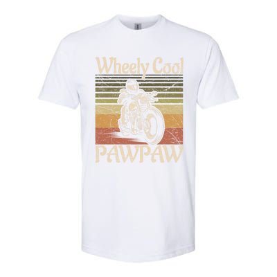 Wheely Cool Biker Pawpaw Motorcycle Grandpa Vintage Gift Softstyle® CVC T-Shirt