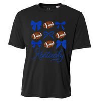 Women Coquette Bow Football Kentucky Gift Cooling Performance Crew T-Shirt