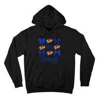 Women Coquette Bow Football Kentucky Gift Hoodie