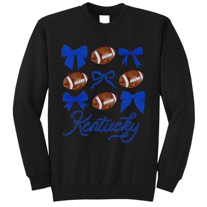 Women Coquette Bow Football Kentucky Gift Sweatshirt