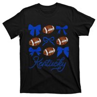 Women Coquette Bow Football Kentucky Gift T-Shirt