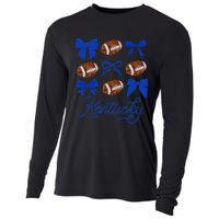 Women Coquette Bow Football Kentucky Gift Cooling Performance Long Sleeve Crew