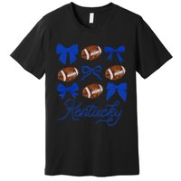 Women Coquette Bow Football Kentucky Gift Premium T-Shirt