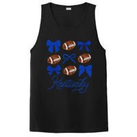 Women Coquette Bow Football Kentucky Gift PosiCharge Competitor Tank