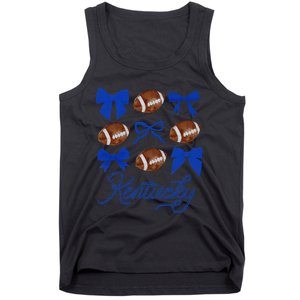 Women Coquette Bow Football Kentucky Gift Tank Top