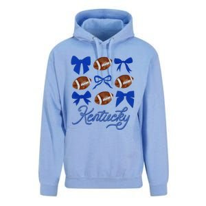 Women Coquette Bow Football Kentucky Gift Unisex Surf Hoodie