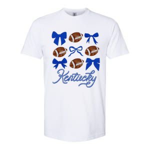 Women Coquette Bow Football Kentucky Gift Softstyle CVC T-Shirt