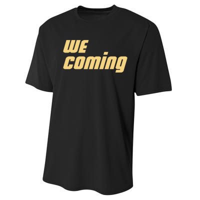 We Coming Buffaloes Football Performance Sprint T-Shirt