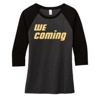 We Coming Buffaloes Football Women's Tri-Blend 3/4-Sleeve Raglan Shirt