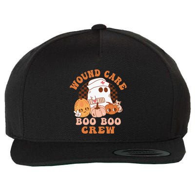 Wound Care Boo Boo Crew Funny Nurse Ghost Halloween Wool Snapback Cap