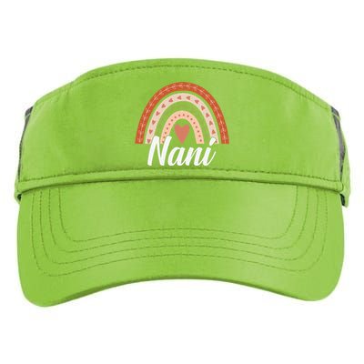 Womens Cute Boho Rainbow Nani Mother's Day Best Nani Mommy Grandma Adult Drive Performance Visor