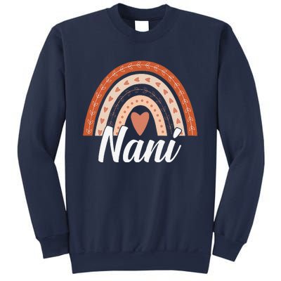 Womens Cute Boho Rainbow Nani Mother's Day Best Nani Mommy Grandma Sweatshirt