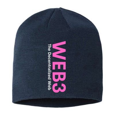 WEB3 Crypto Blockchain NFT Internet3.0 DeFi Metaverse Web3.0 Decentralize Web3.0 Sustainable Beanie