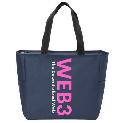 WEB3 Crypto Blockchain NFT Internet3.0 DeFi Metaverse Web3.0 Decentralize Web3.0 Zip Tote Bag