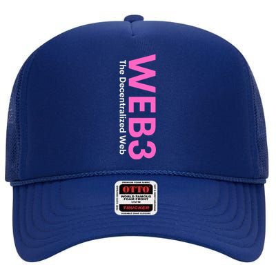 WEB3 Crypto Blockchain NFT Internet3.0 DeFi Metaverse Web3.0 Decentralize Web3.0 High Crown Mesh Back Trucker Hat