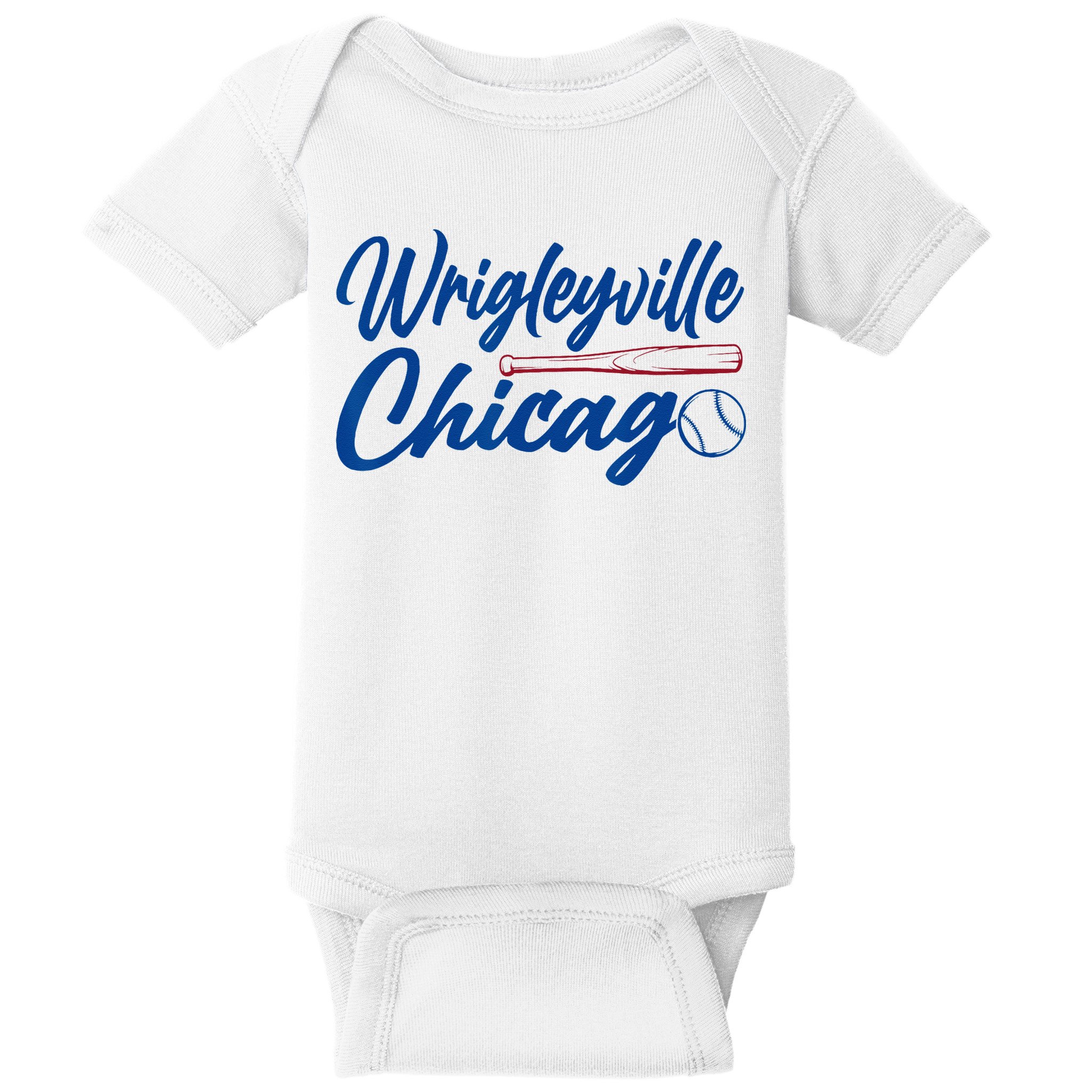 Wrigleyville Chicago Baseball American Baby Bodysuit