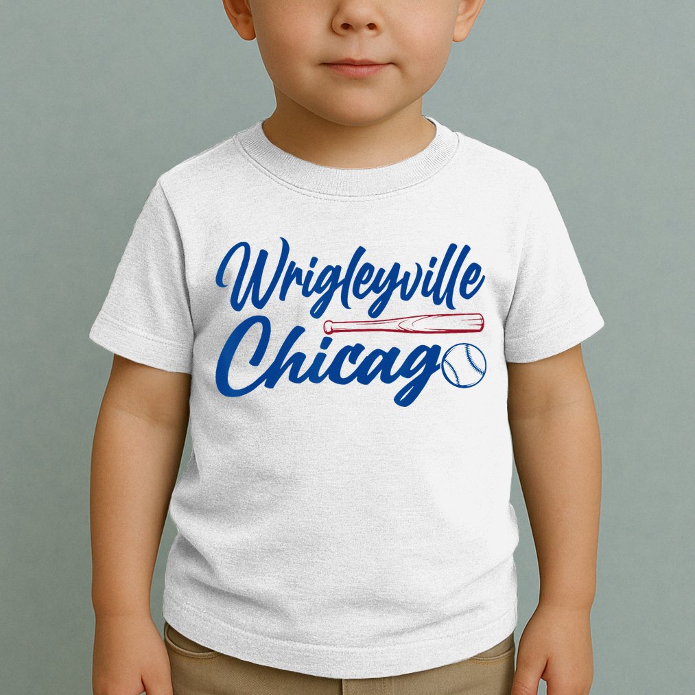 Wrigleyville Chicago Baseball American Toddler T-Shirt