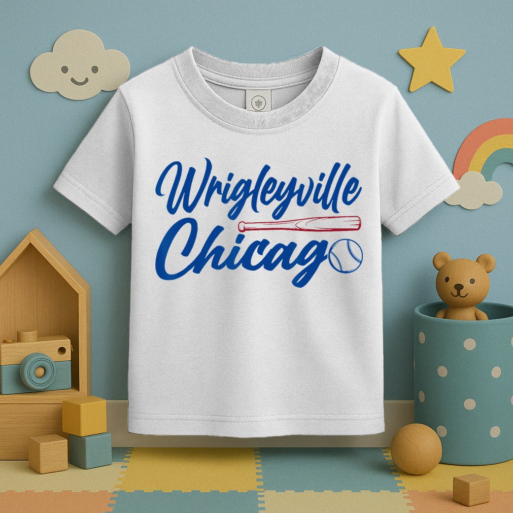Wrigleyville Chicago Baseball American Toddler T-Shirt