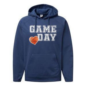 Women's Cute Basketball Mom Friday Night Game Day Performance Fleece Hoodie