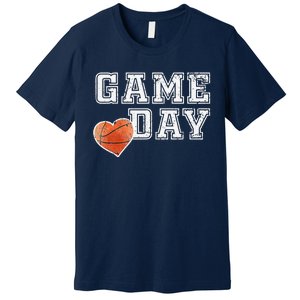 Women's Cute Basketball Mom Friday Night Game Day Premium T-Shirt