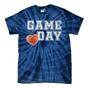 Women's Cute Basketball Mom Friday Night Game Day Tie-Dye T-Shirt