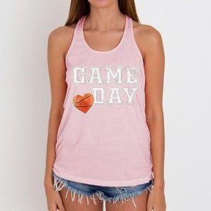 Women's Cute Basketball Mom Friday Night Game Day Women's Knotted Racerback Tank