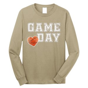 Women's Cute Basketball Mom Friday Night Game Day Long Sleeve Shirt