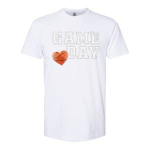 Women's Cute Basketball Mom Friday Night Game Day Softstyle CVC T-Shirt