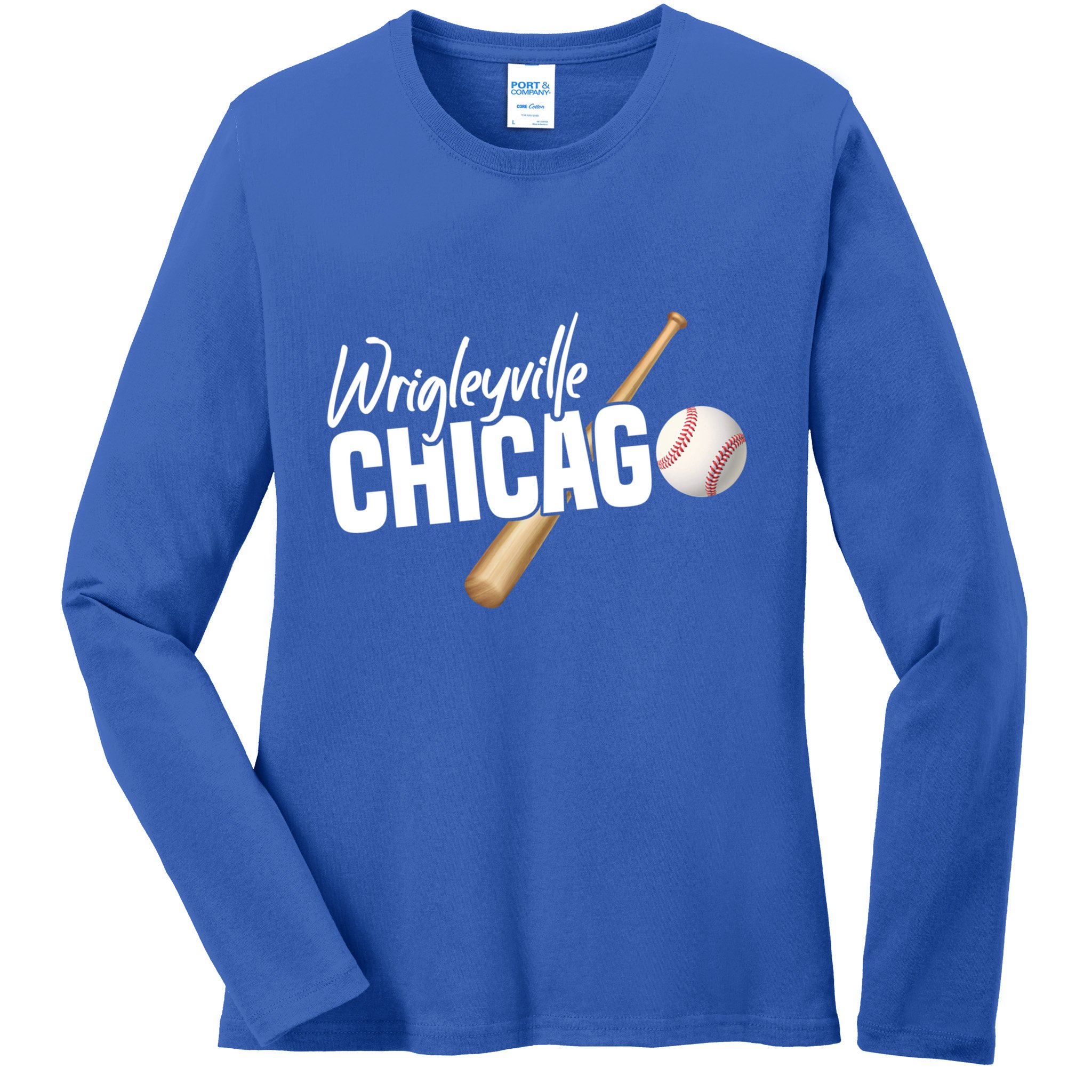 Wrigleyville Chicago Baseball American Gift Ladies Long Sleeve Shirt
