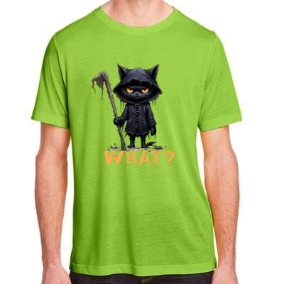 What Cat Black Cat Halloween Scary Cat Angry Cat Funny Adult ChromaSoft Performance T-Shirt