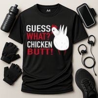 White Chicken Butt! Funny Design  Cooling Performance Crew T-Shirt