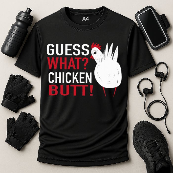 White Chicken Butt! Funny Design  Cooling Performance Crew T-Shirt