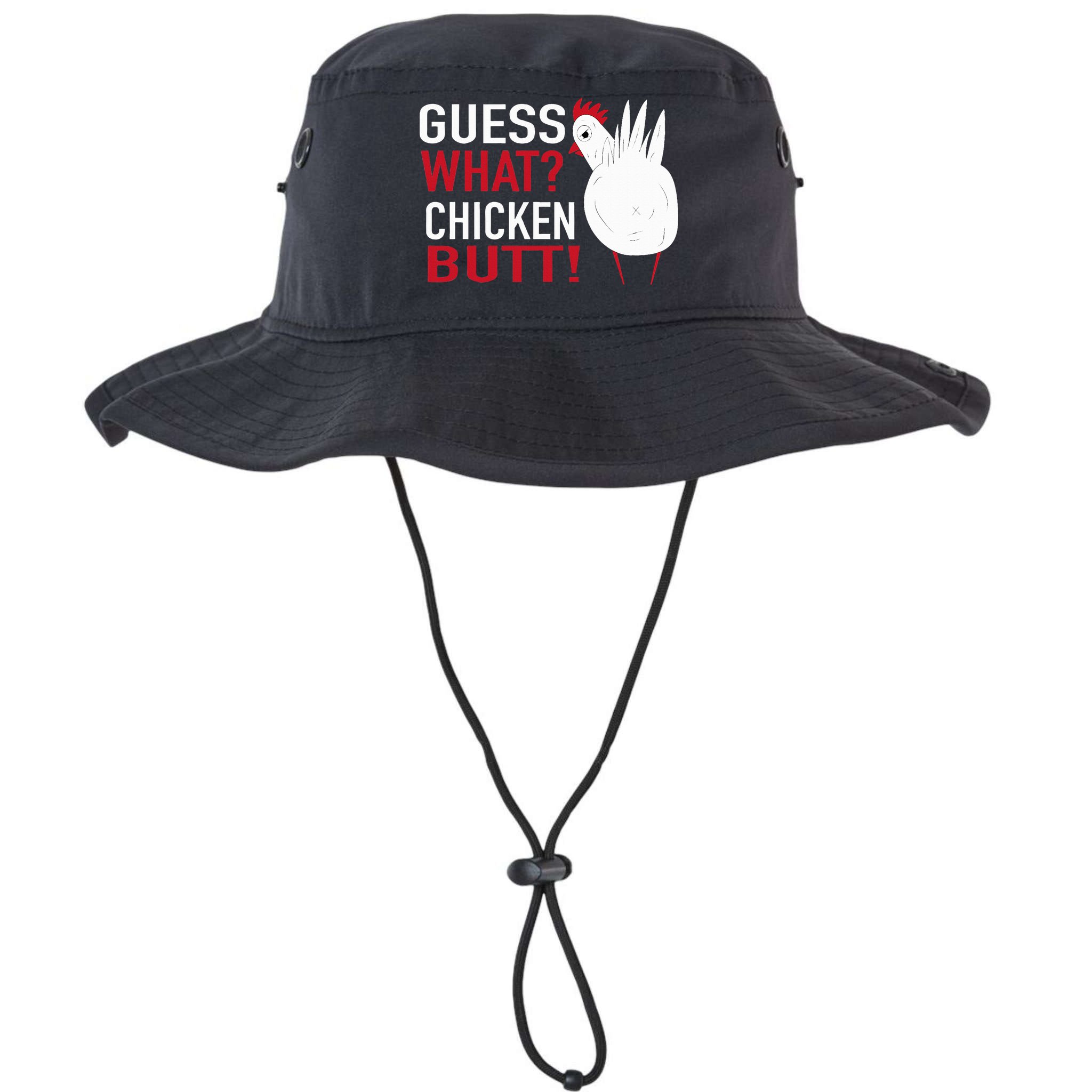 White Chicken Butt! Funny Design  Bucket Hat