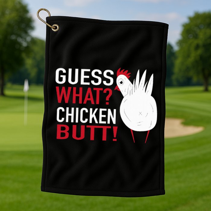 White Chicken Butt! Funny Design  Golf Towel