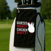 White Chicken Butt! Funny Design  Golf Towel