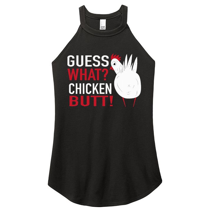 White Chicken Butt! Funny Design  Women's Perfect Tri Rocker Tank