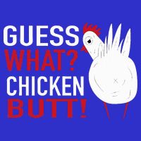 White Chicken Butt! Funny Design  16 in Basic Backpack