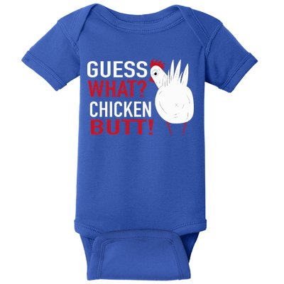 White Chicken Butt! Funny Design  Baby Bodysuit