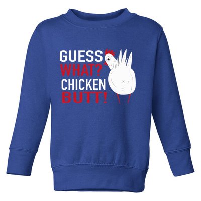 White Chicken Butt! Funny Design  Toddler Sweatshirt