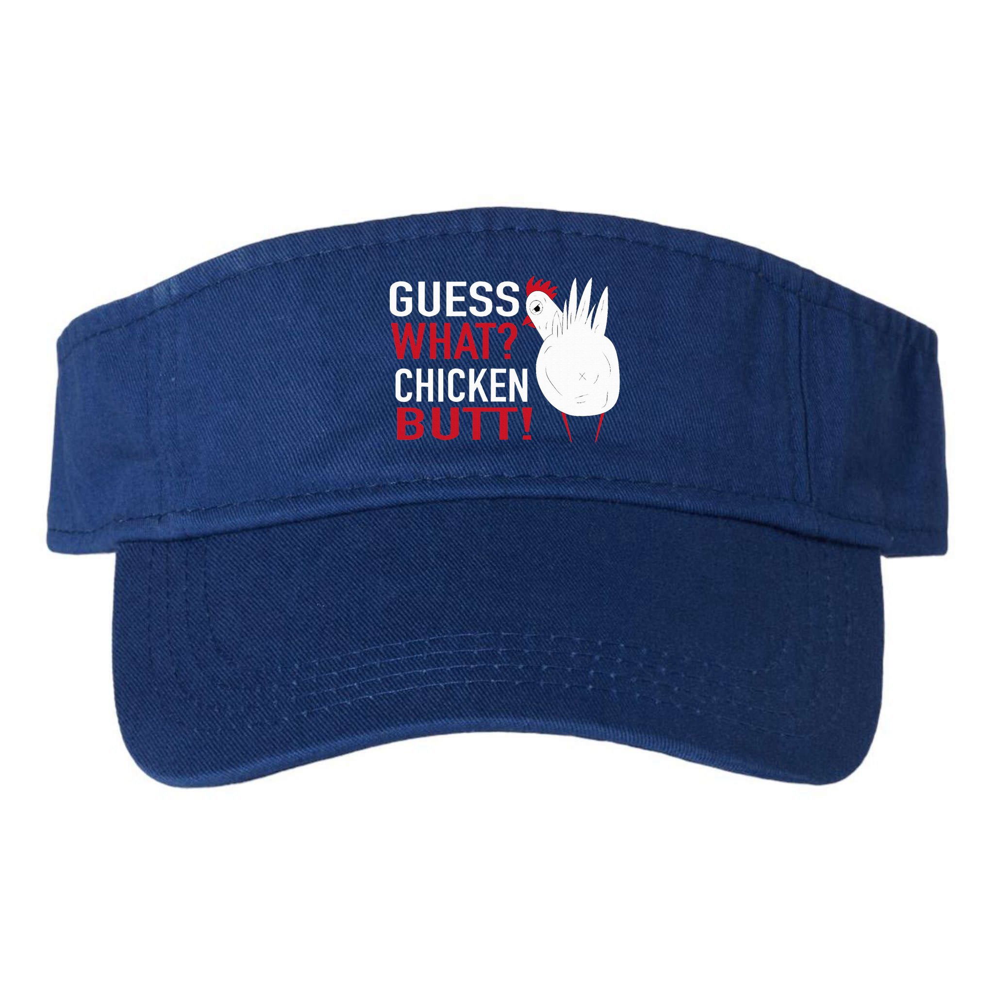 White Chicken Butt! Funny Design  Visor