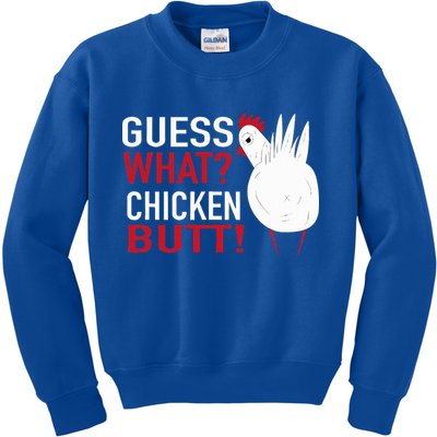 White Chicken Butt! Funny Design  Kids Sweatshirt