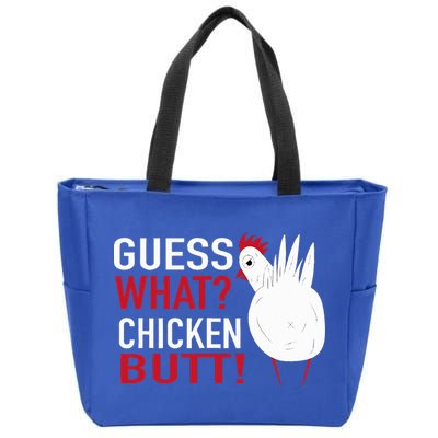 White Chicken Butt! Funny Design  Zip Tote Bag