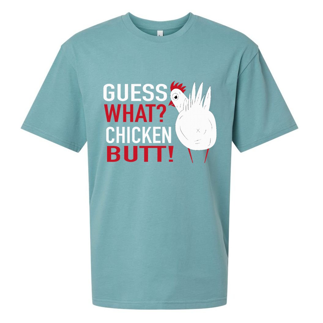 White Chicken Butt! Funny Design  Sueded Cloud Jersey T-Shirt