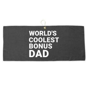 Worlds Coolest Bonus Dad Gift For Bonus Dad Fathers Day Gift Large Microfiber Waffle Golf Towel