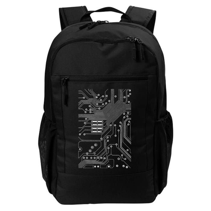 White Circuit Board Mother Board Computer Programmer Gift Daily Commute Backpack