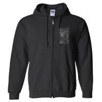 White Circuit Board Mother Board Computer Programmer Gift Full Zip Hoodie