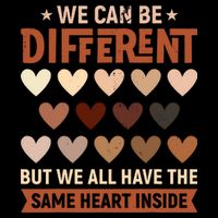 We Can Be Different We Have The Same Heart Flat Bill Trucker Hat